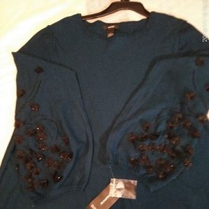 Afani Women's Gemstone Embroidered Blouse